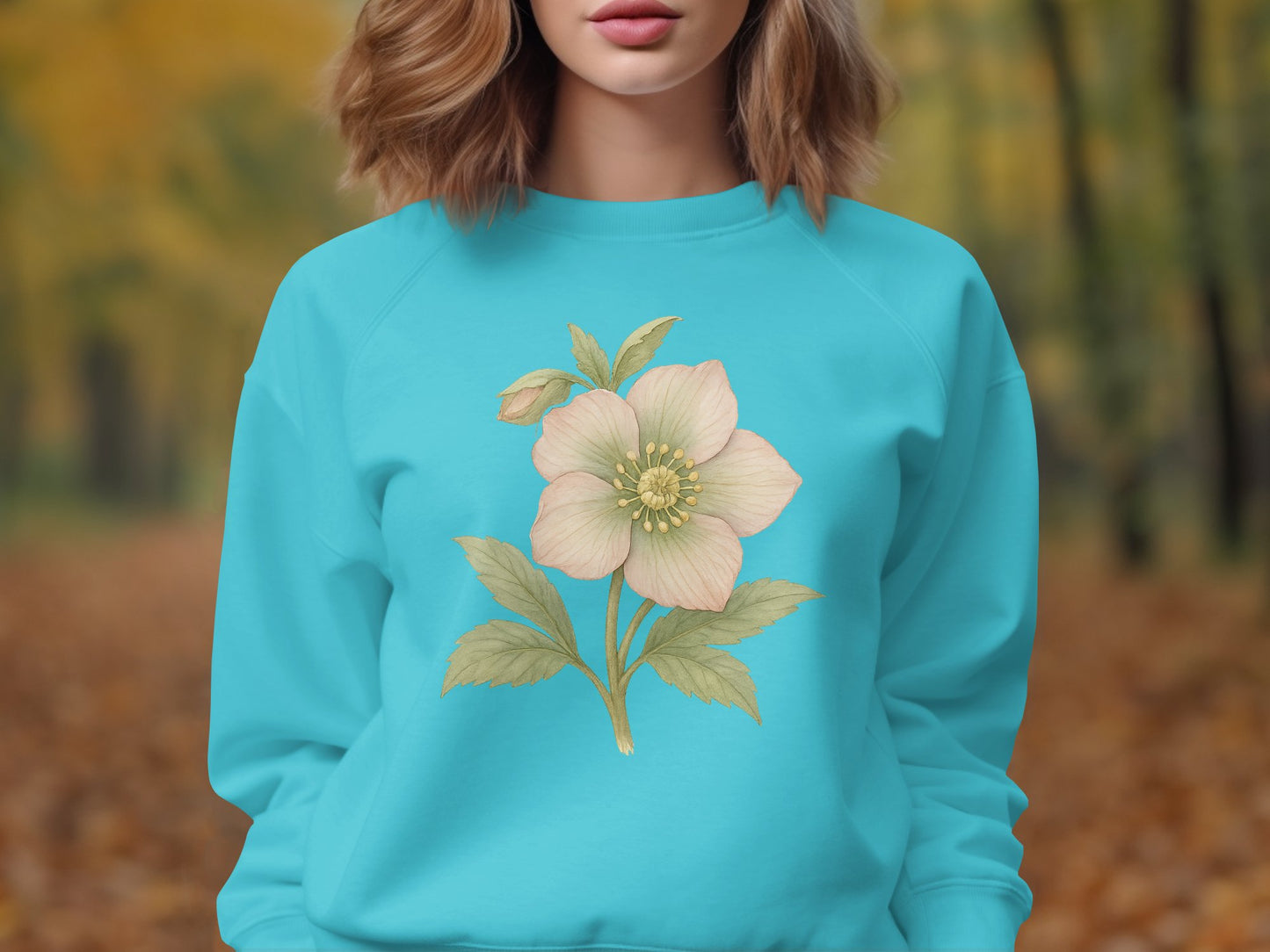 Floral Design Sweatshirt Featuring Blossom Product