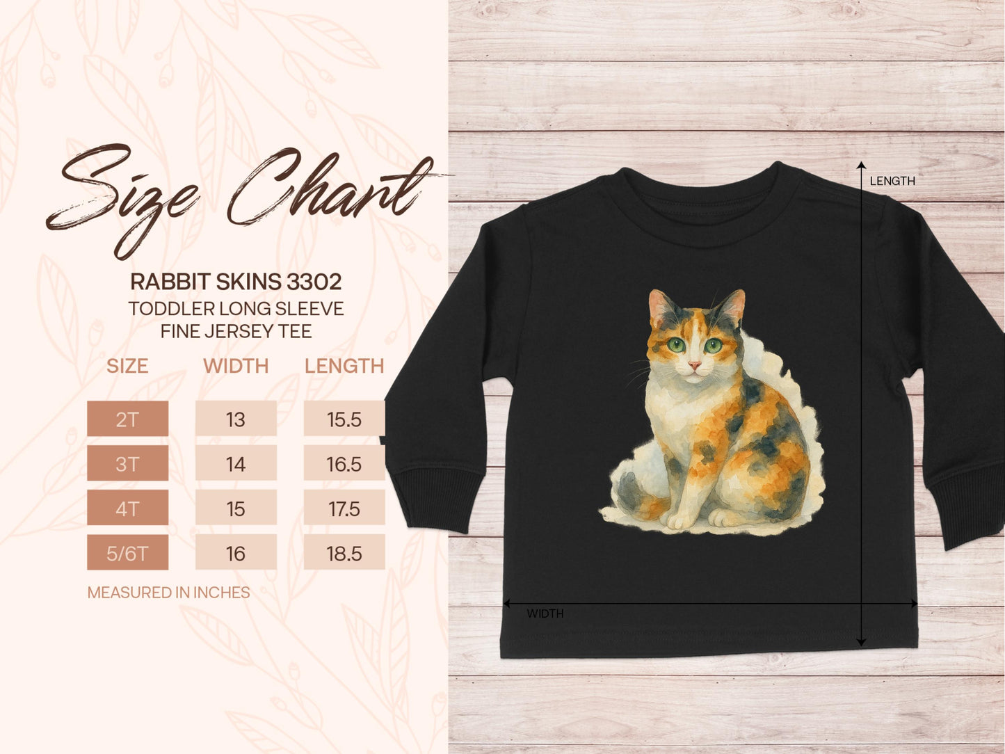 Toddler Long Sleeve Fine Jersey Tee with Cat Design product