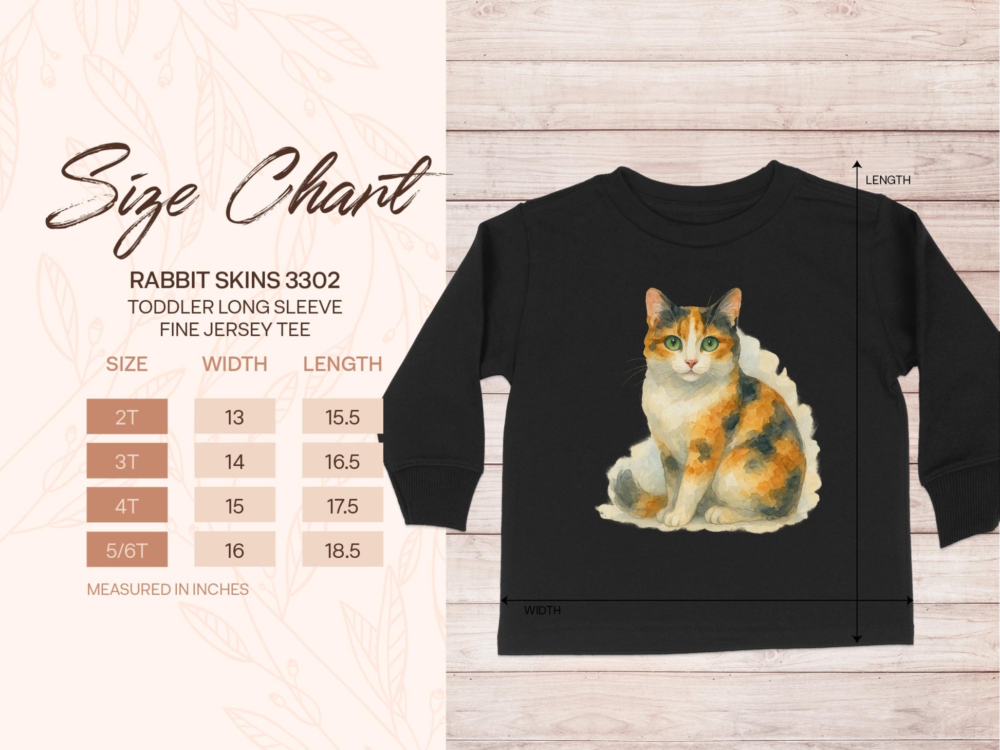 Toddler Long Sleeve Fine Jersey Tee with Cat Design product