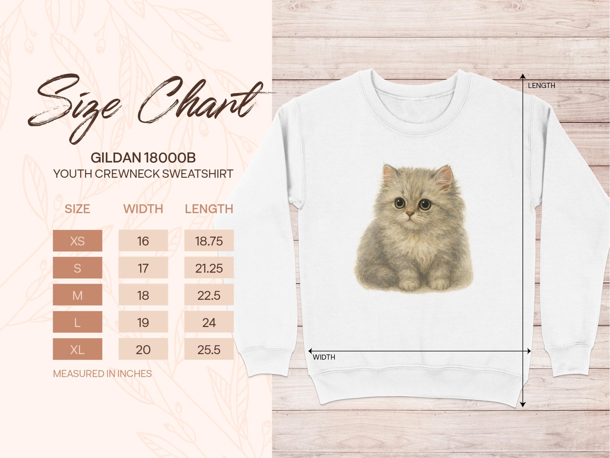 Adorable Kitten Youth Crewneck Sweatshirt product