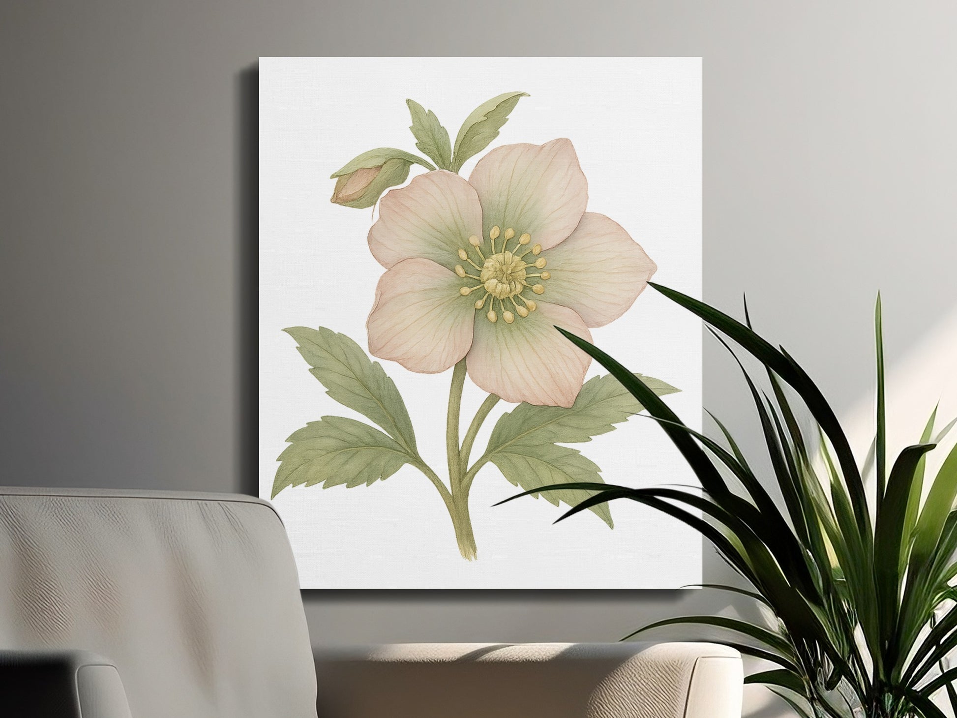Beautiful Pastel Flower Illustration Wall Art product