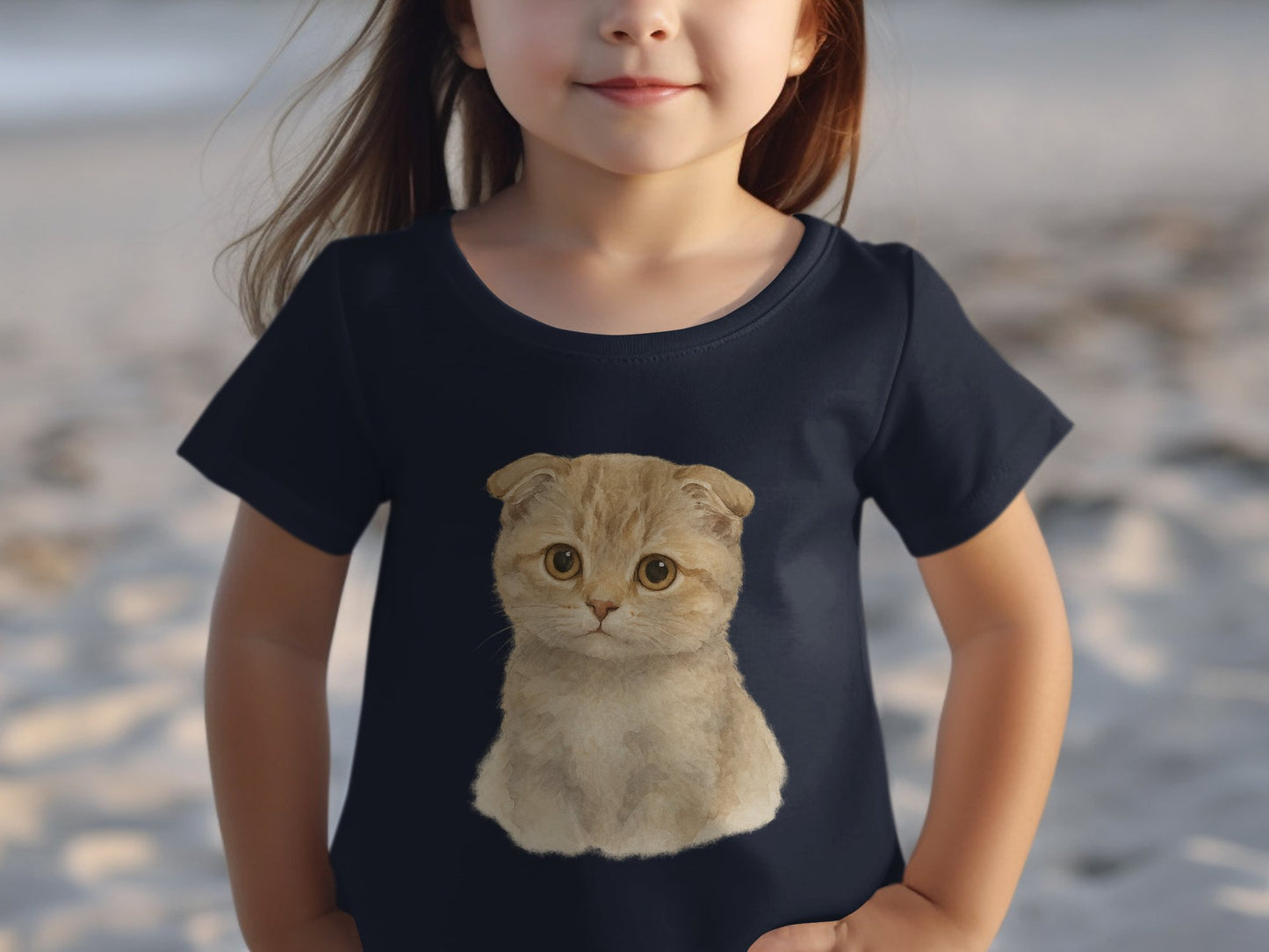 Adorable Kitten Print on Kid's T-Shirt Product