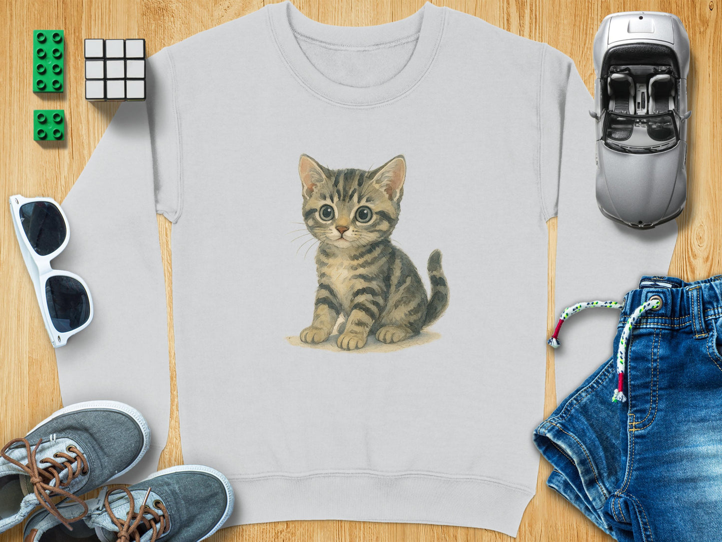 Adorable Kitten Printed Design on Cozy Sweatshirt product