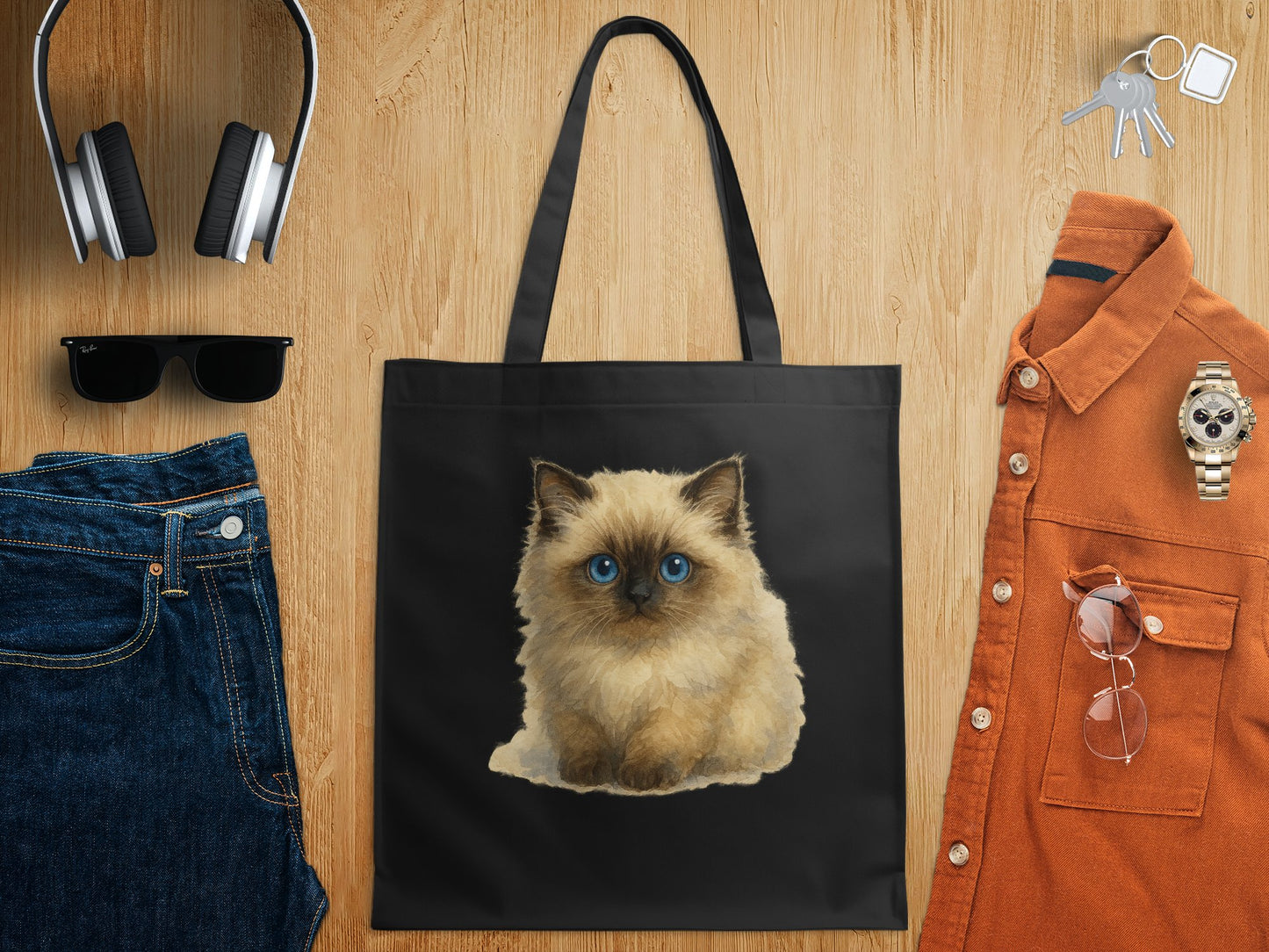 Adorable Kitten Print Stylish Tote Bag product type