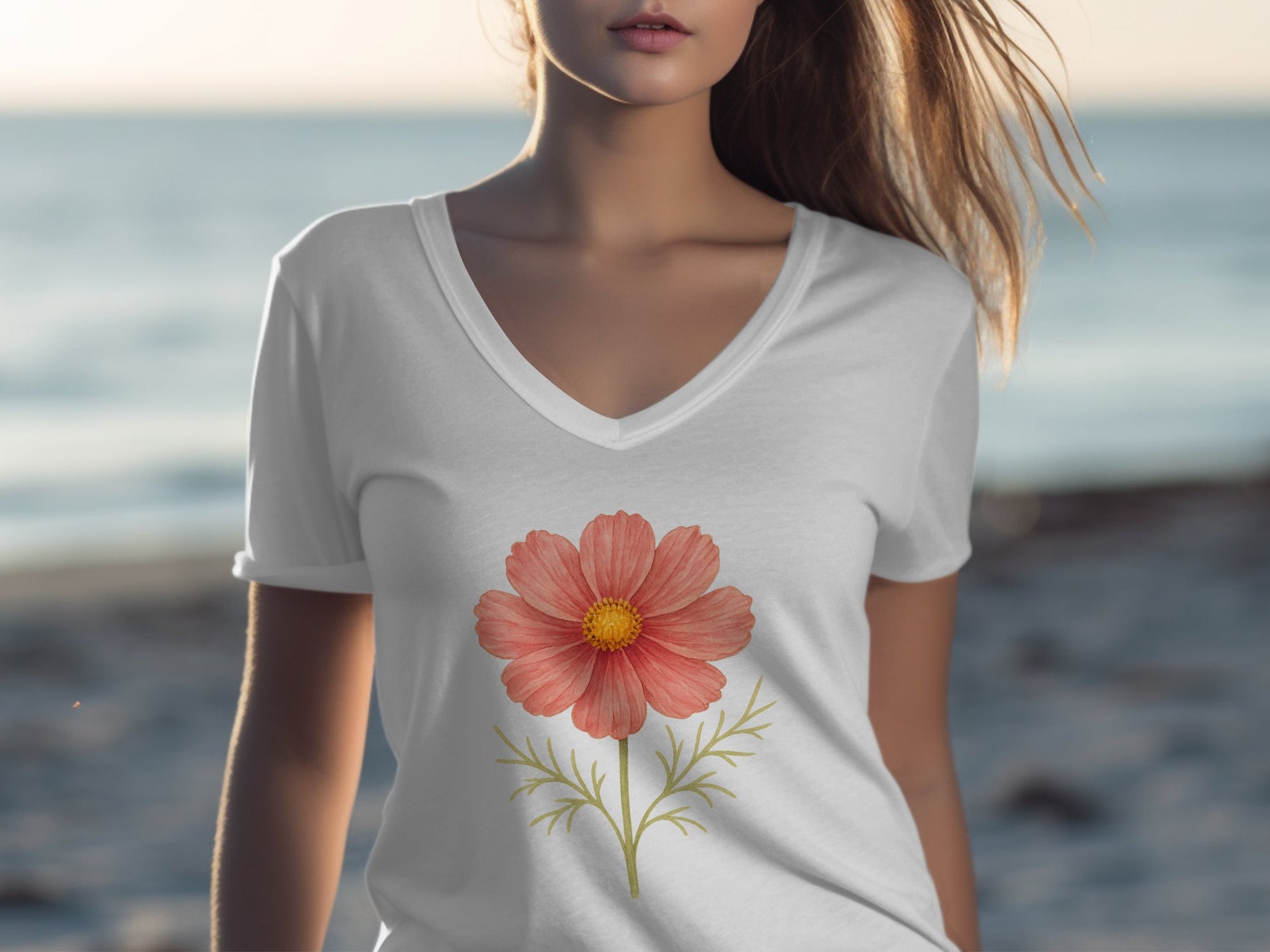 Floral Pink Blossom Design Women's T-Shirt product