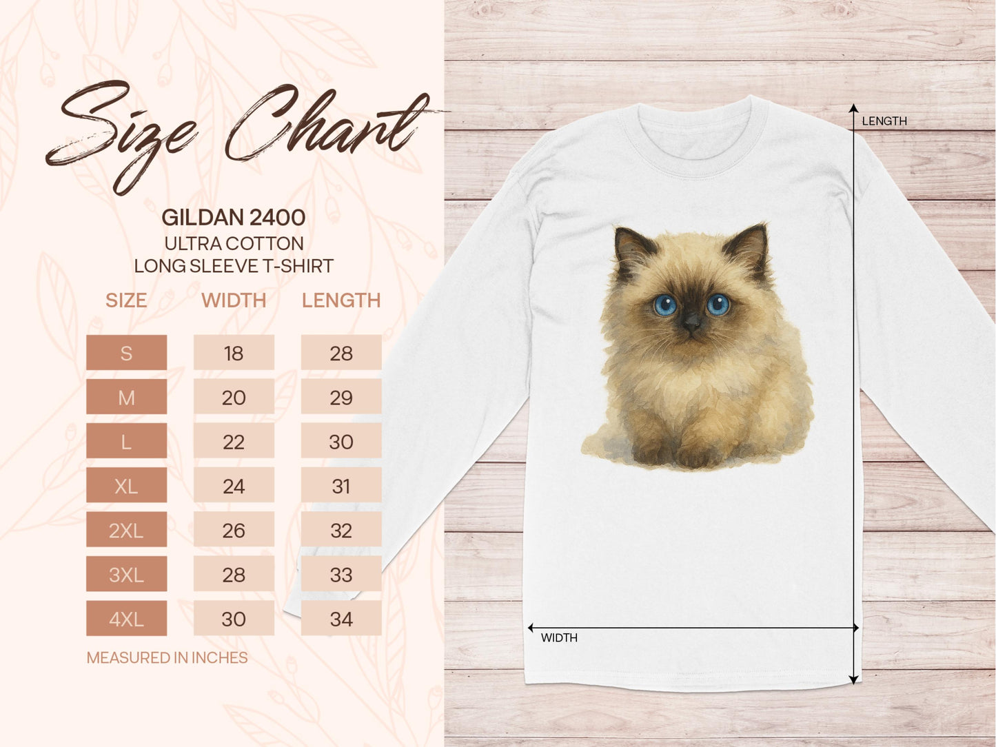Cute Blue-Eyed Persian Cat Long Sleeve T-Shirt product type
