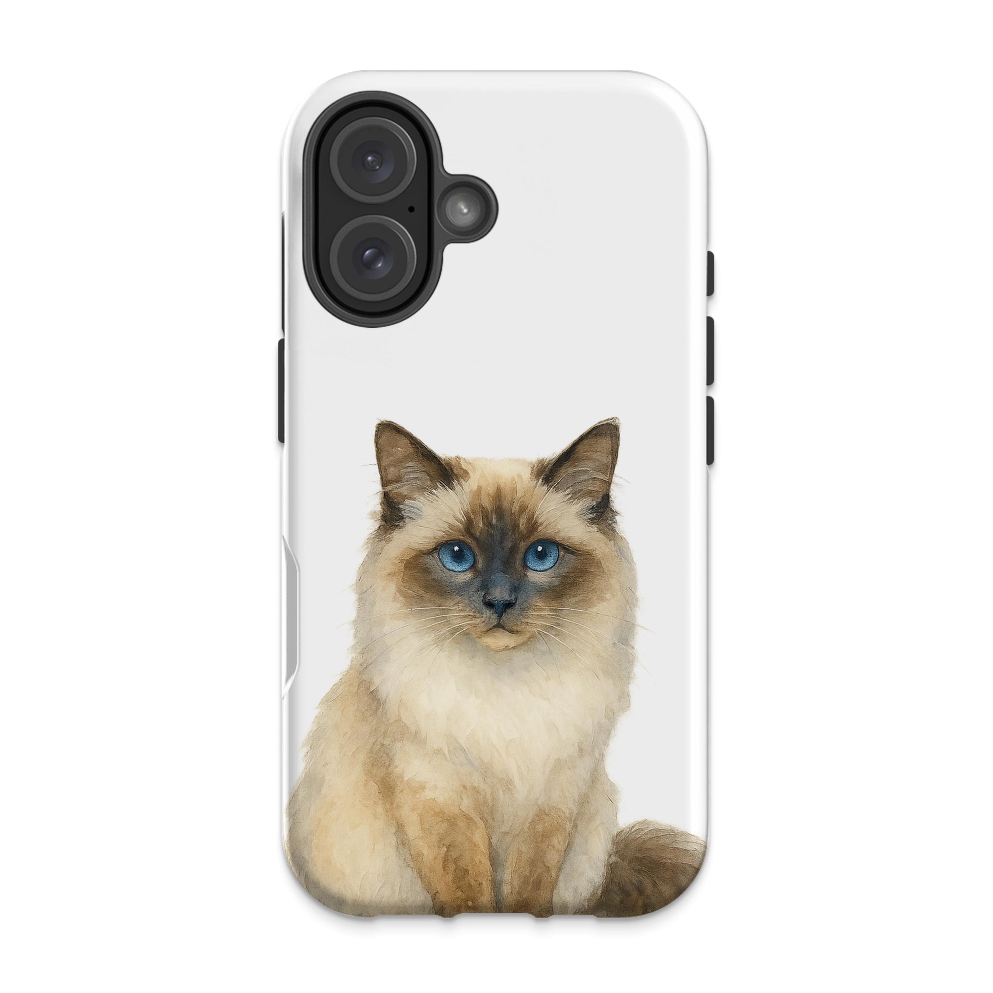 Adorable Blue-Eyed Cat Design Phone Case product