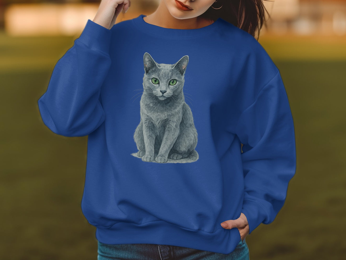 Cozy Sweatshirt Featuring Cute Cat Print product