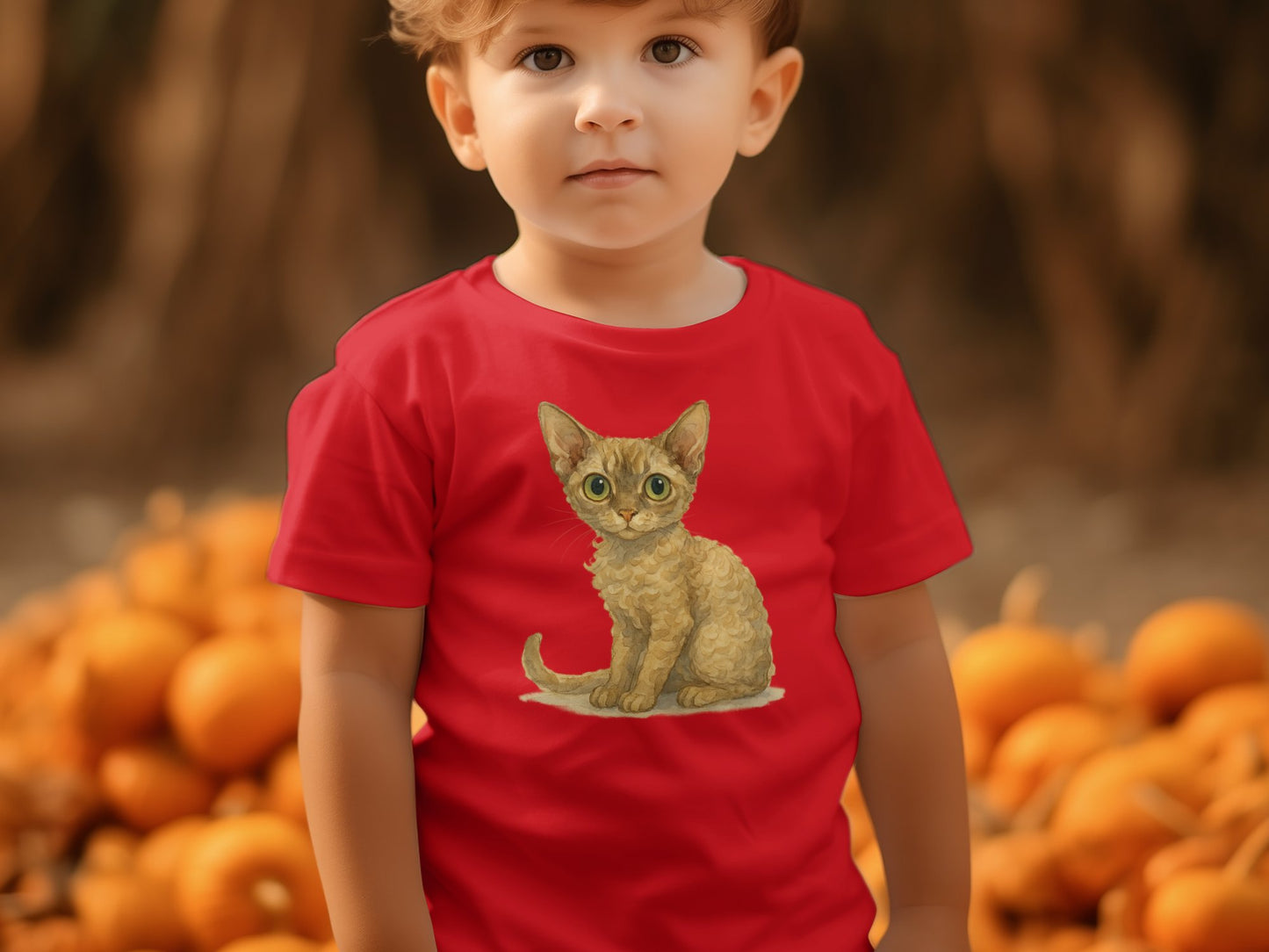 Cute Kitten Artwork on Red Toddler T-Shirt product