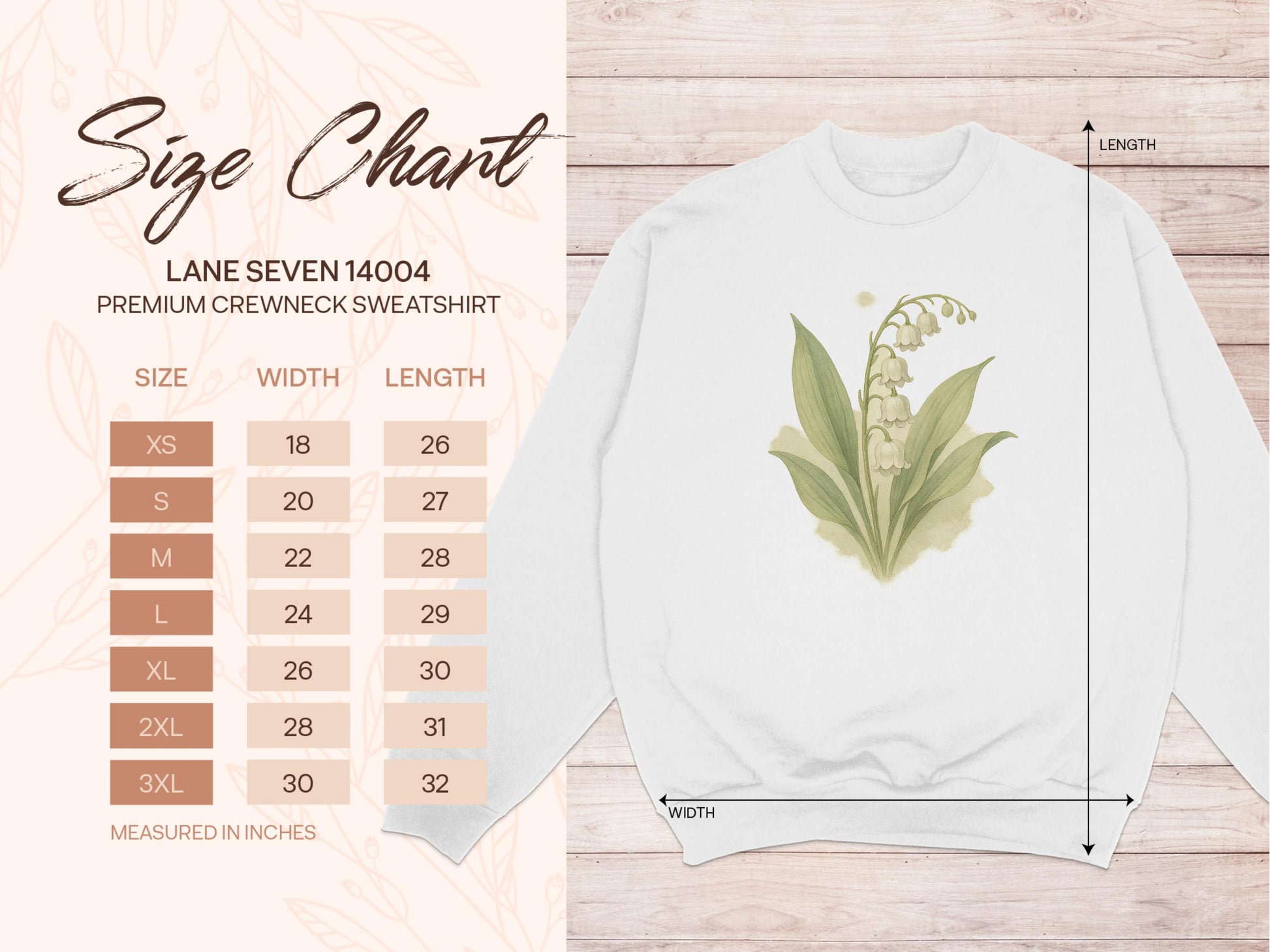 Lily of the Valley Design Premium Crewneck Sweatshirt product type