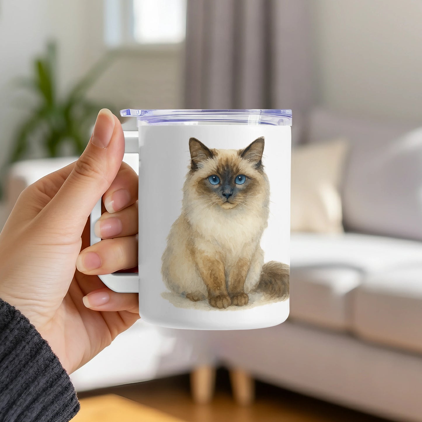 Adorable Himalayan Cat Portrait on Coffee Mug product