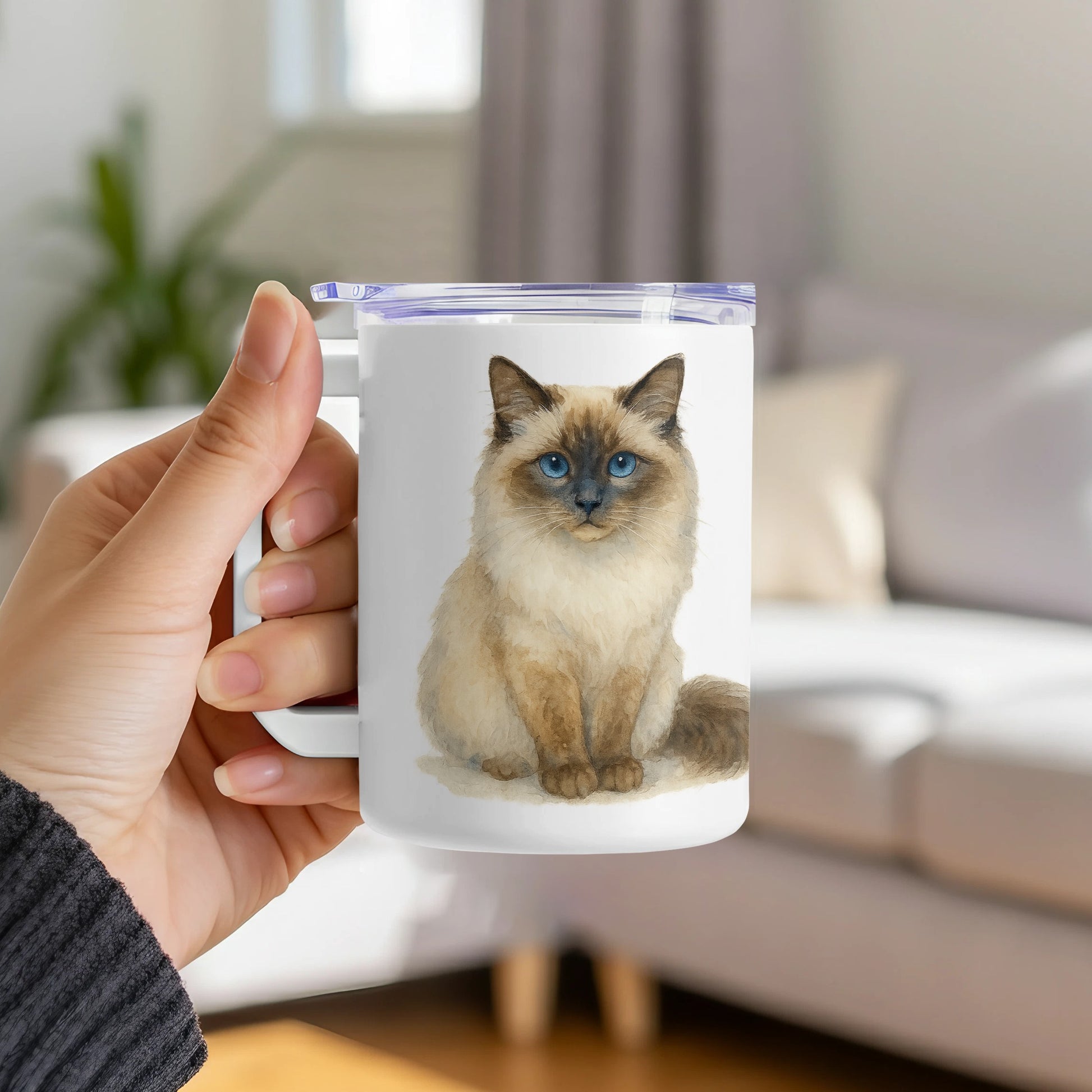 Adorable Himalayan Cat Portrait on Coffee Mug product