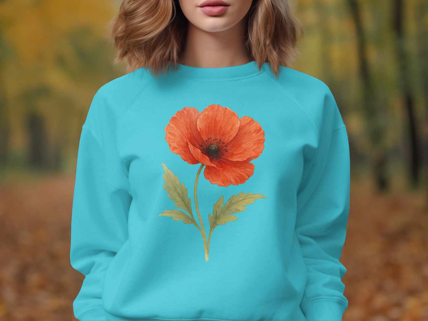 Vibrant Autumn Floral Print Sweatshirt product