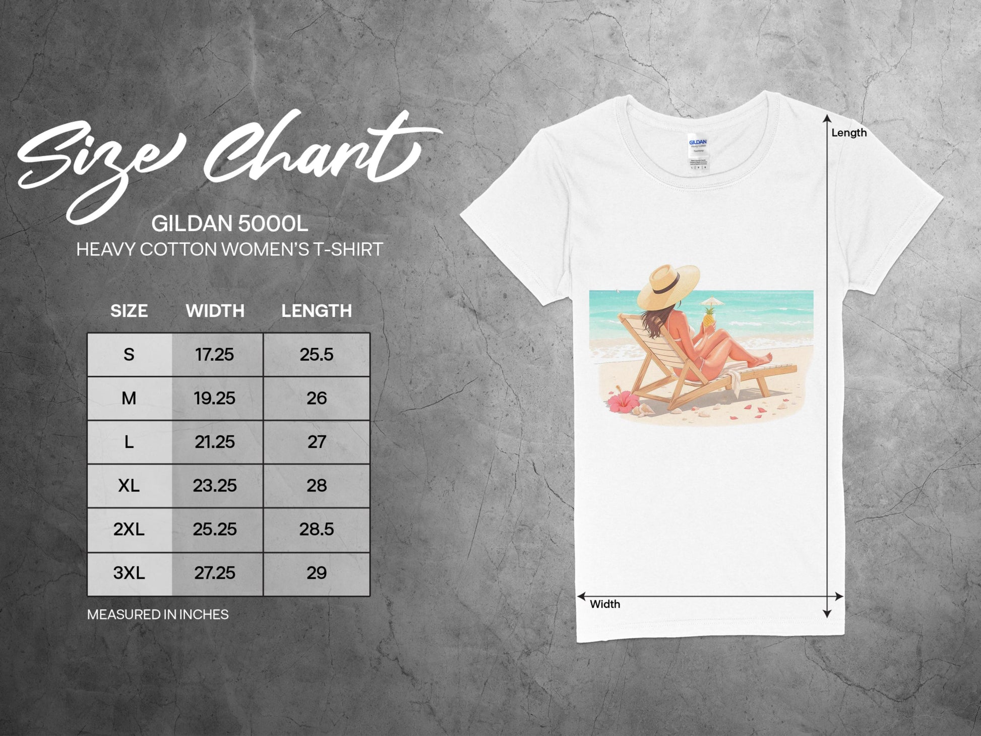 Relaxing Beach Scene Gildan 5000L Women's T-Shirt product type
