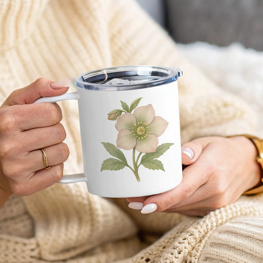 Floral Design Insulated Coffee Mug Stylish Product