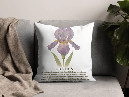 Elegant Iris Decorative Pillow for Home Décor product