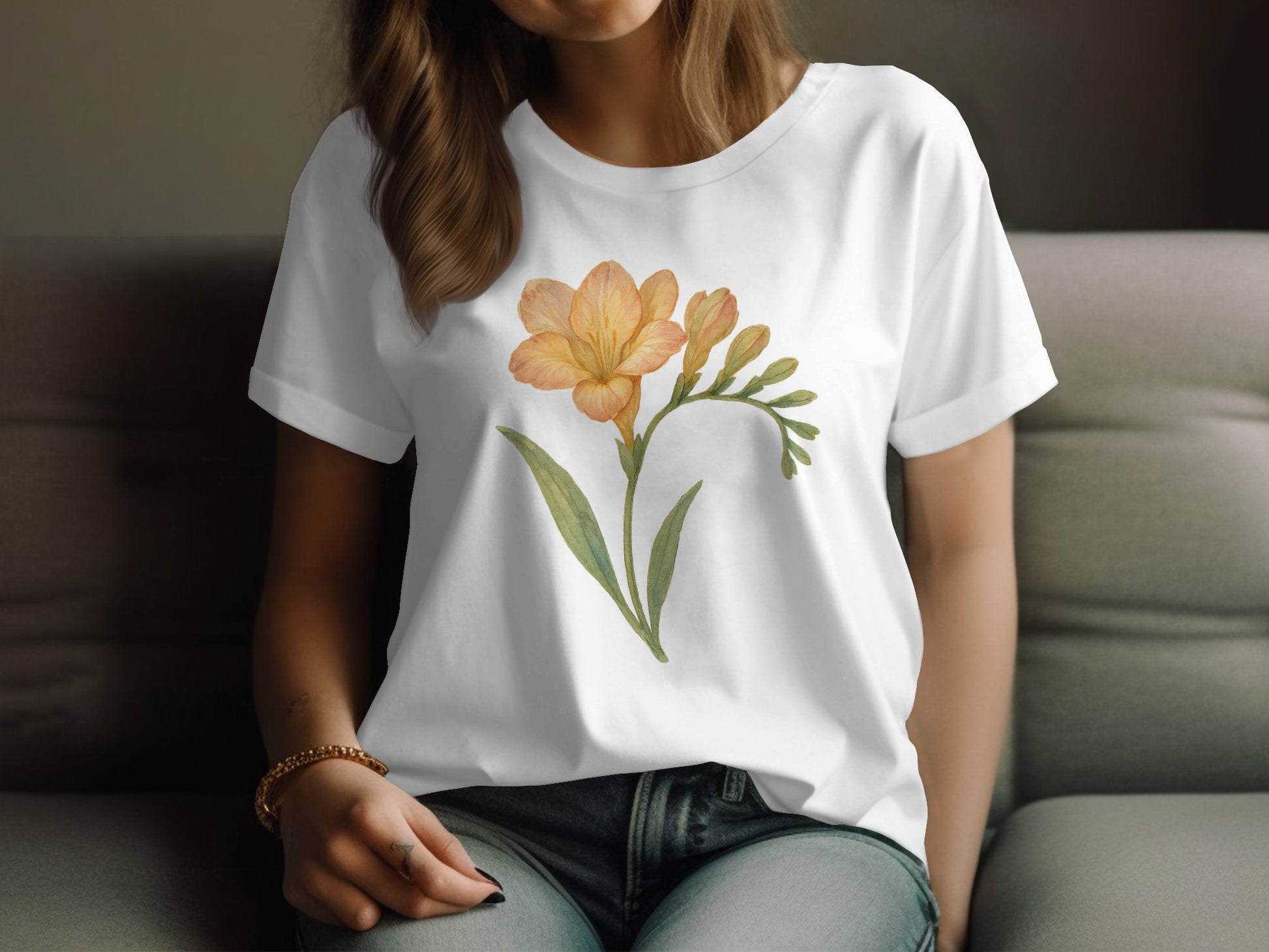 Elegant Floral Design T-Shirt Graphic Tee product type