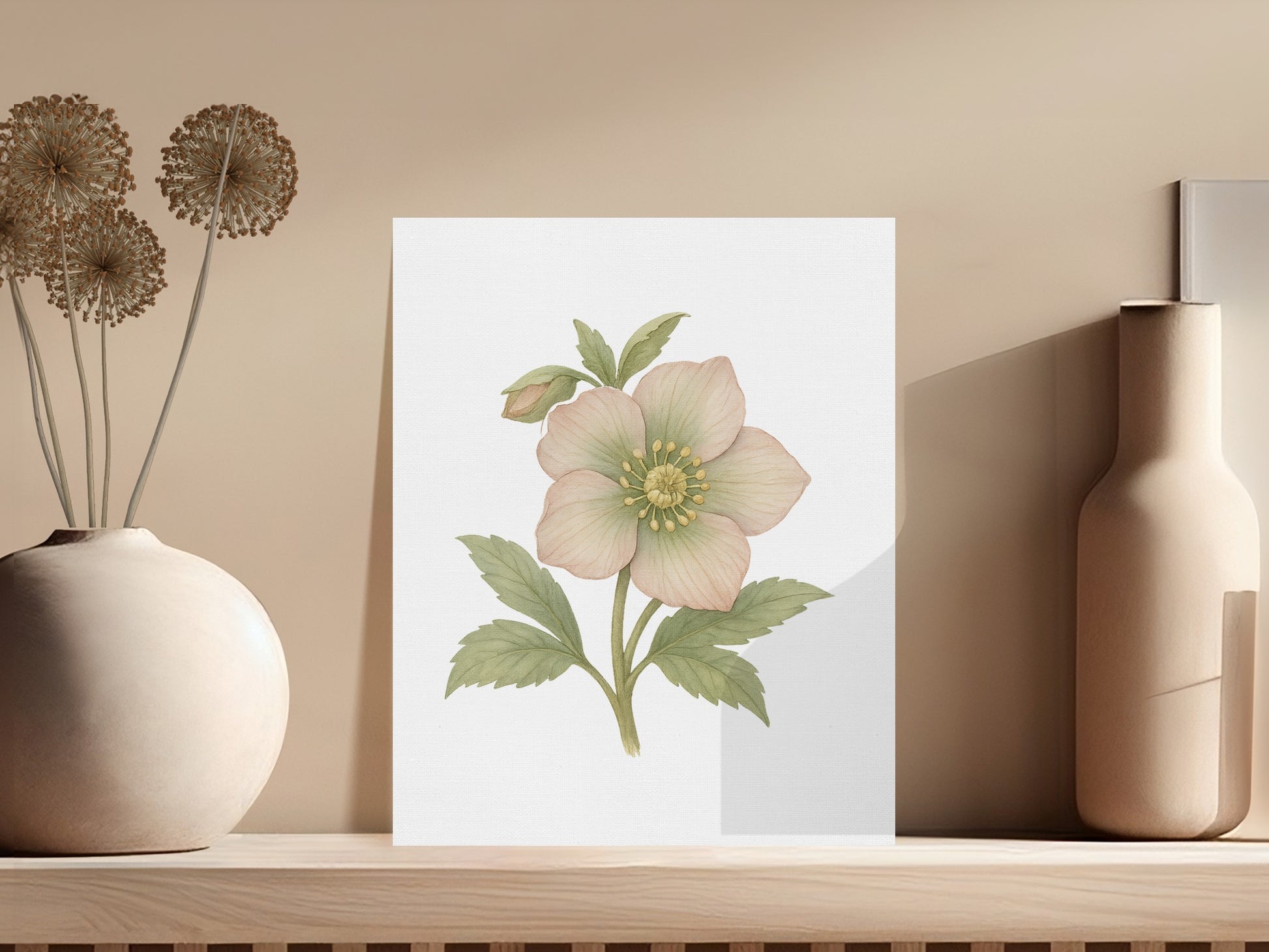Elegant Minimalist Floral Illustration Print product