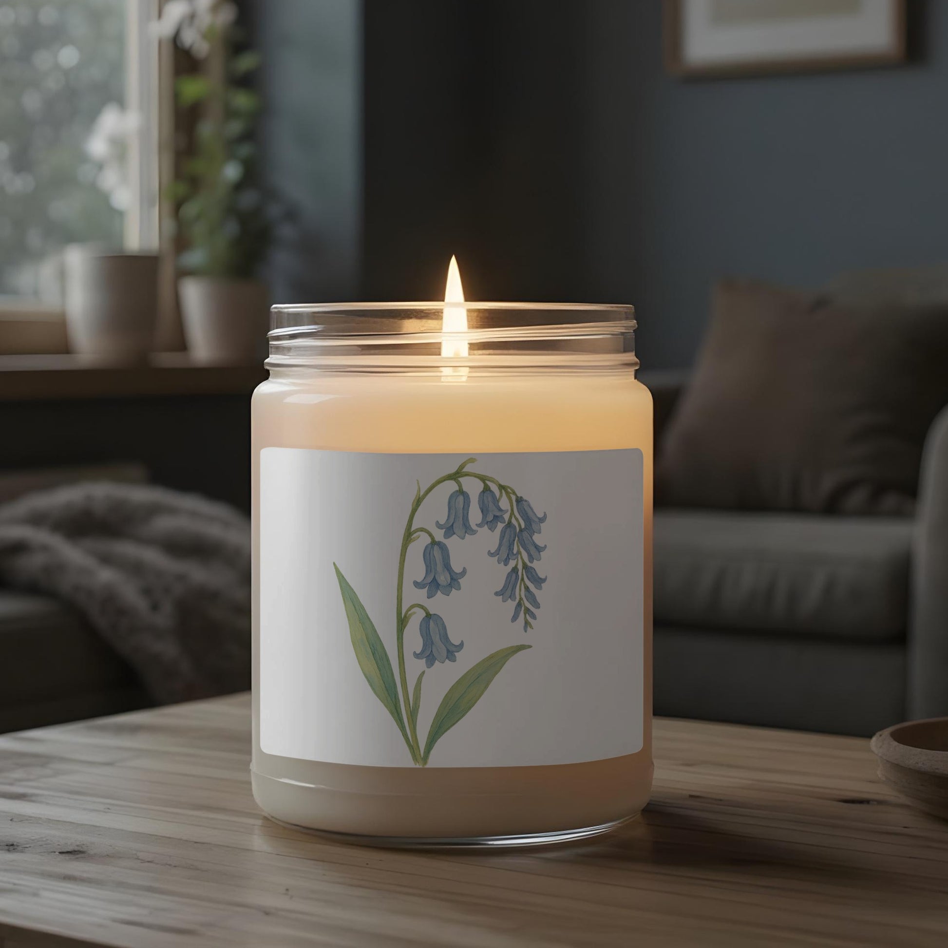 Bluebell Flower Illustration Scented Candle product