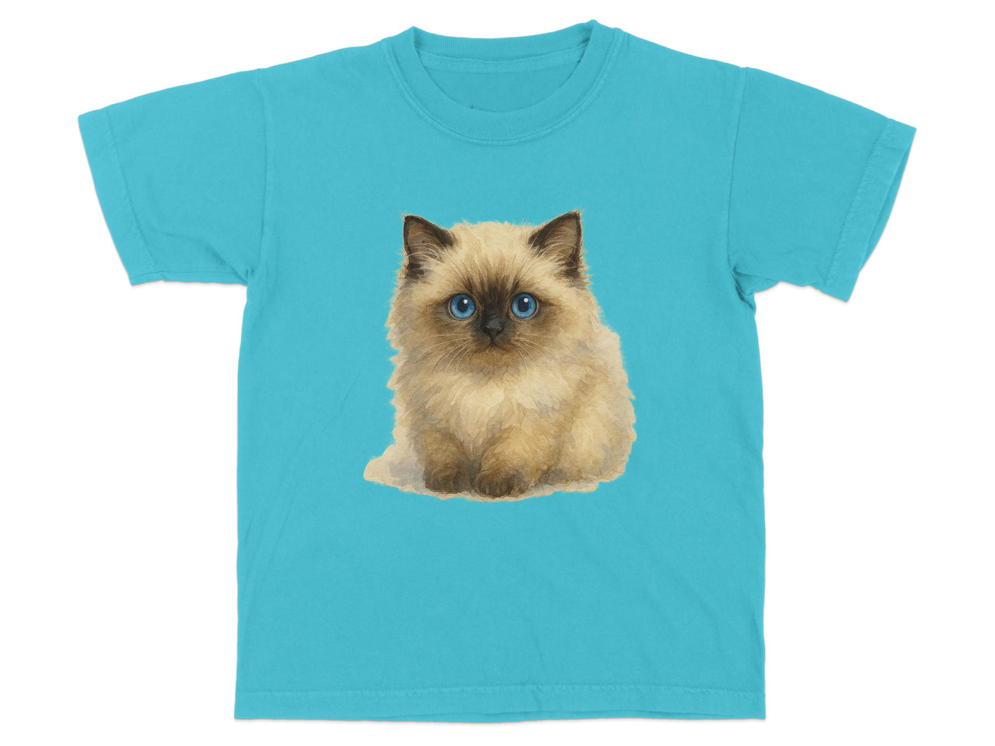 Cute Furry Kitten Blue T-Shirt Comfortable Fit product