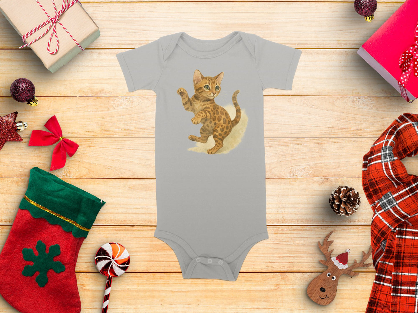 Cute Leopard Print Baby Outfit Christmas-themed product