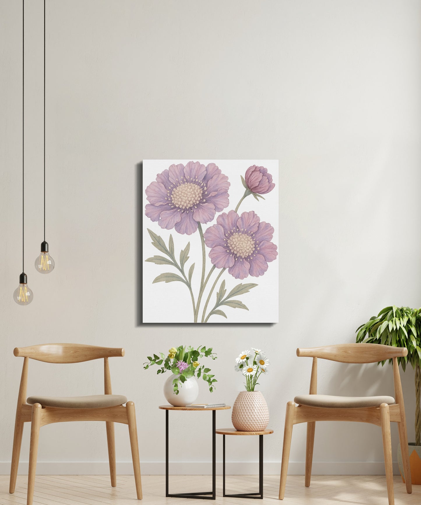 Purple Floral Botanical Wall Art for Home Decor product