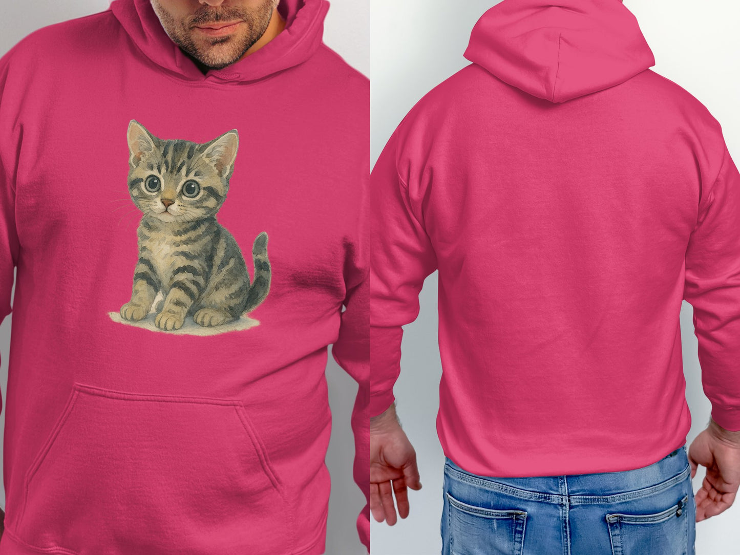 Adorable Cat Printed Graphic Hoodie Sweatshirt product