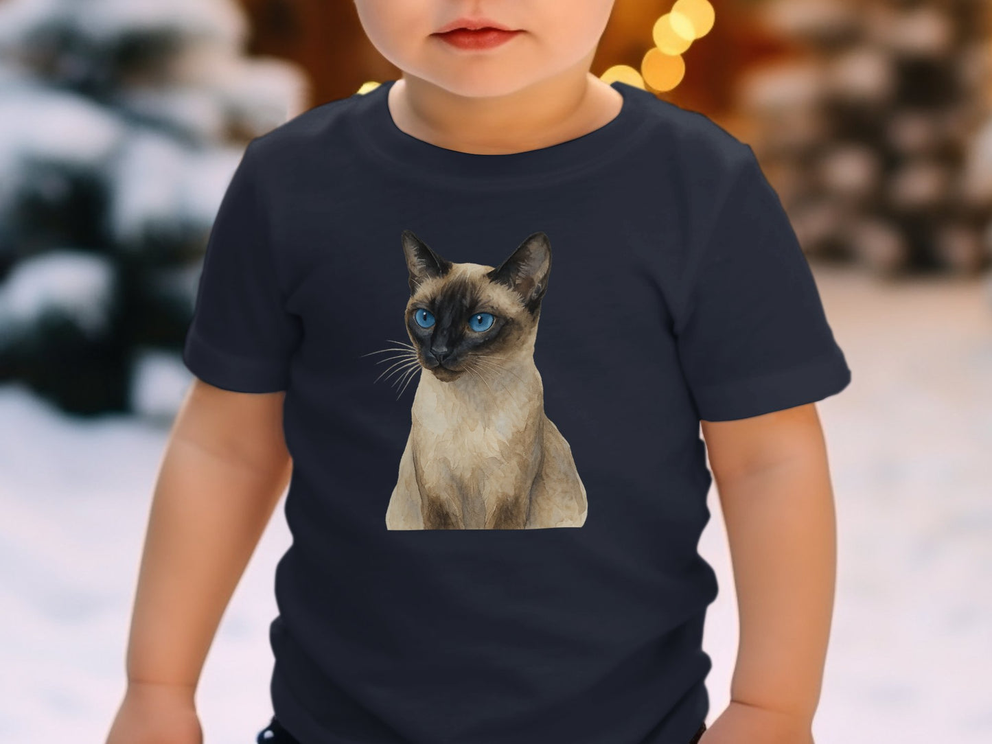 Stylish Kids T-Shirt with Blue Eyed Cat Design product