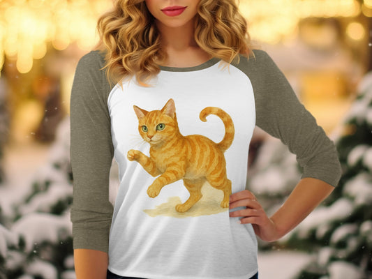 Playful Cat Graphic Women's Long Sleeve Product