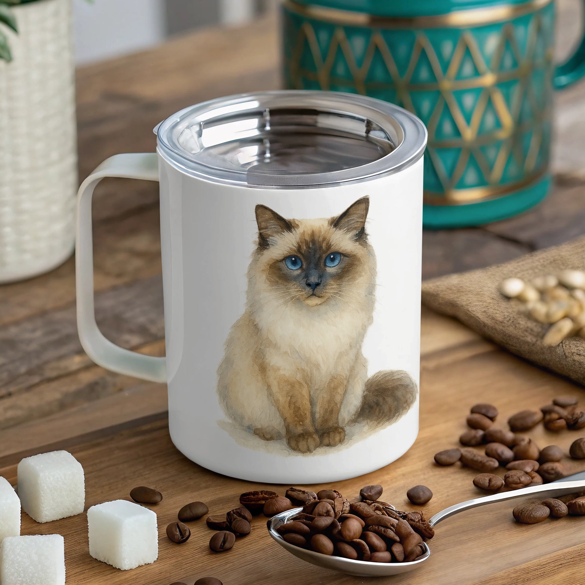 Adorable Furry Friend Coffee Mug Cat Artwork Product