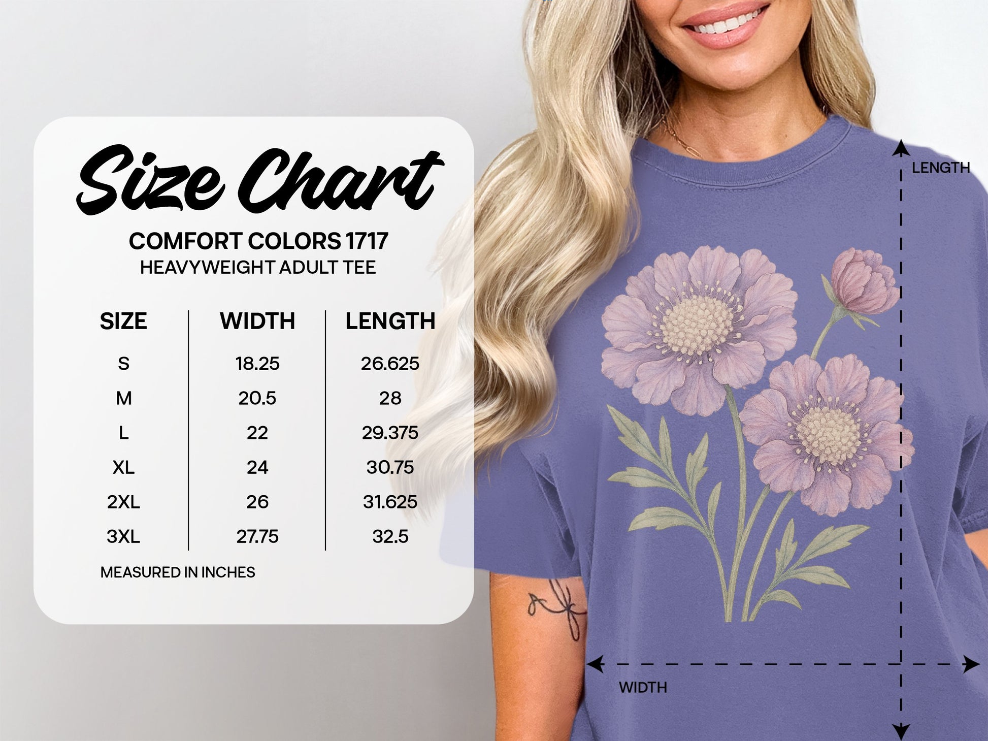 Floral Graphic Comfort Colors Short Sleeve Tee product
