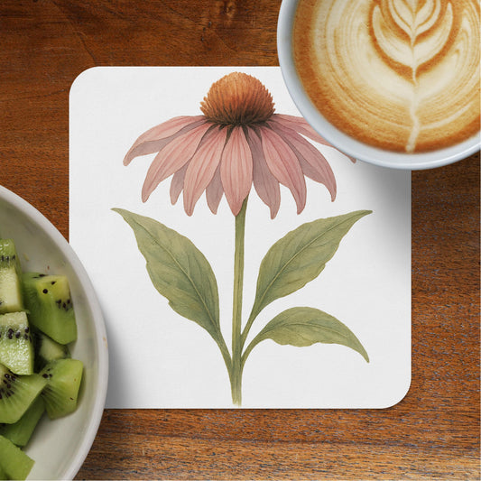 Beautiful Pink Coneflower Design Coaster product