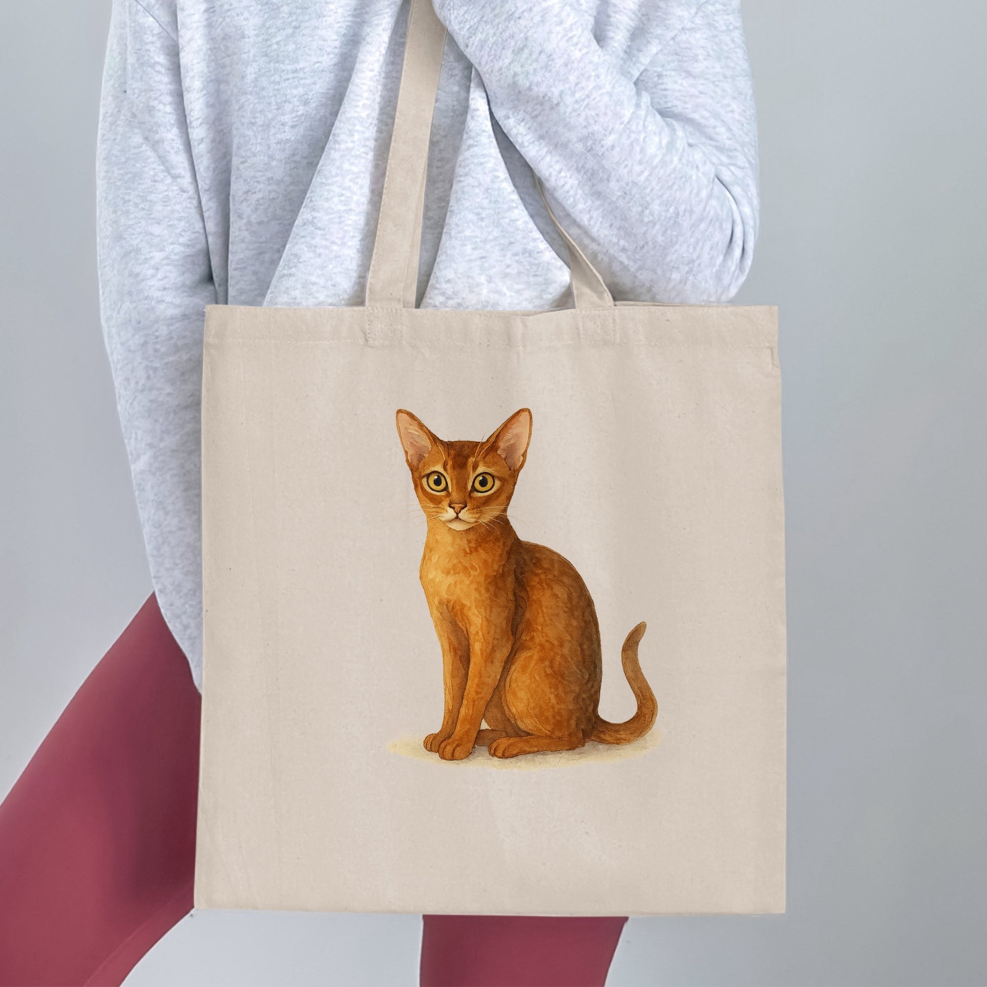 Adorable Cartoon Cat Print Lightweight Tote Bag product