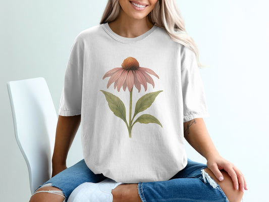 Floral Art Print Oversized Graphic Tee product
