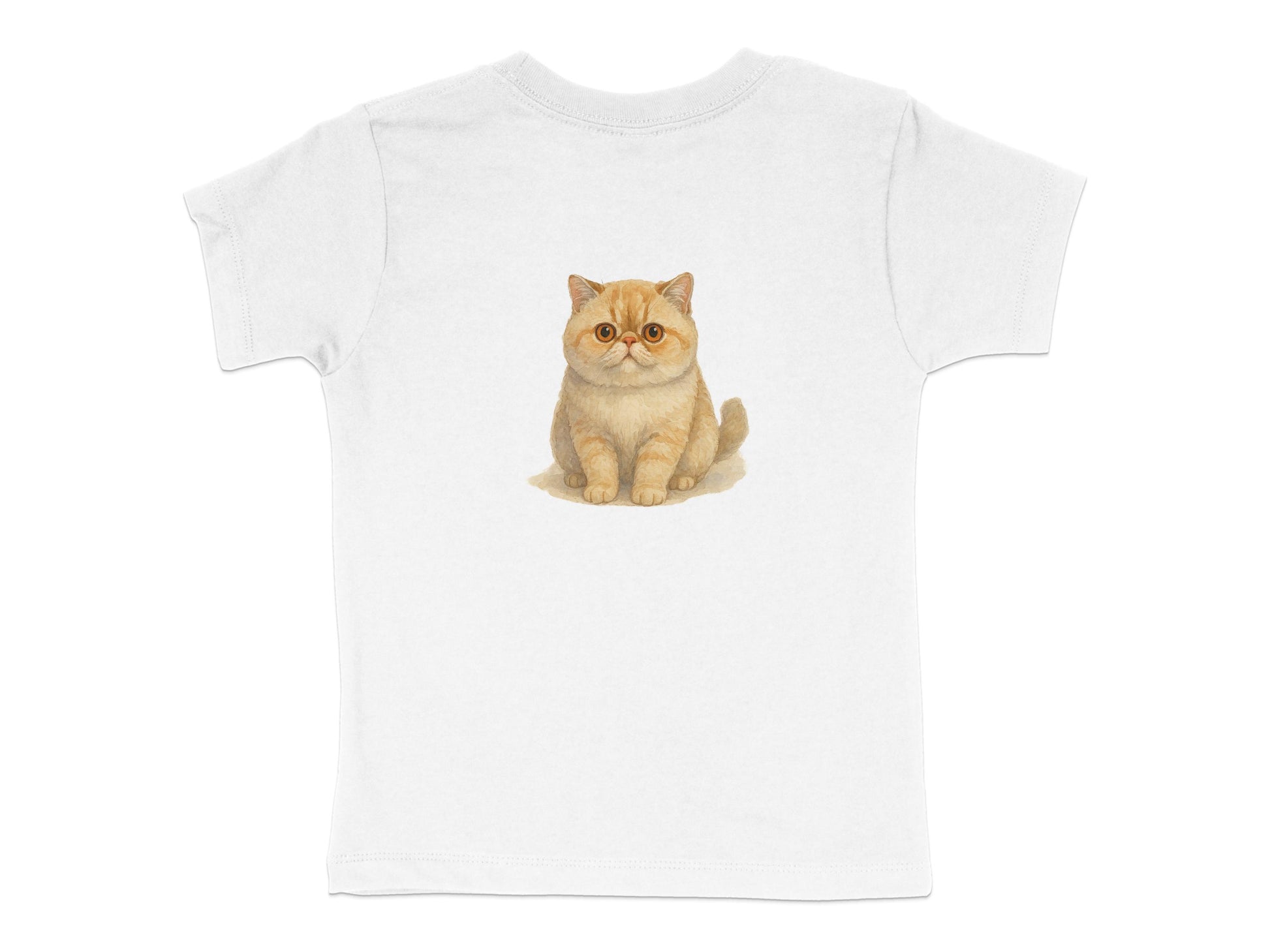 Cute Orange Kitten Illustrated on White T-Shirt product type