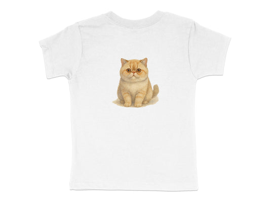 Cute Orange Kitten Illustrated on White T-Shirt product type