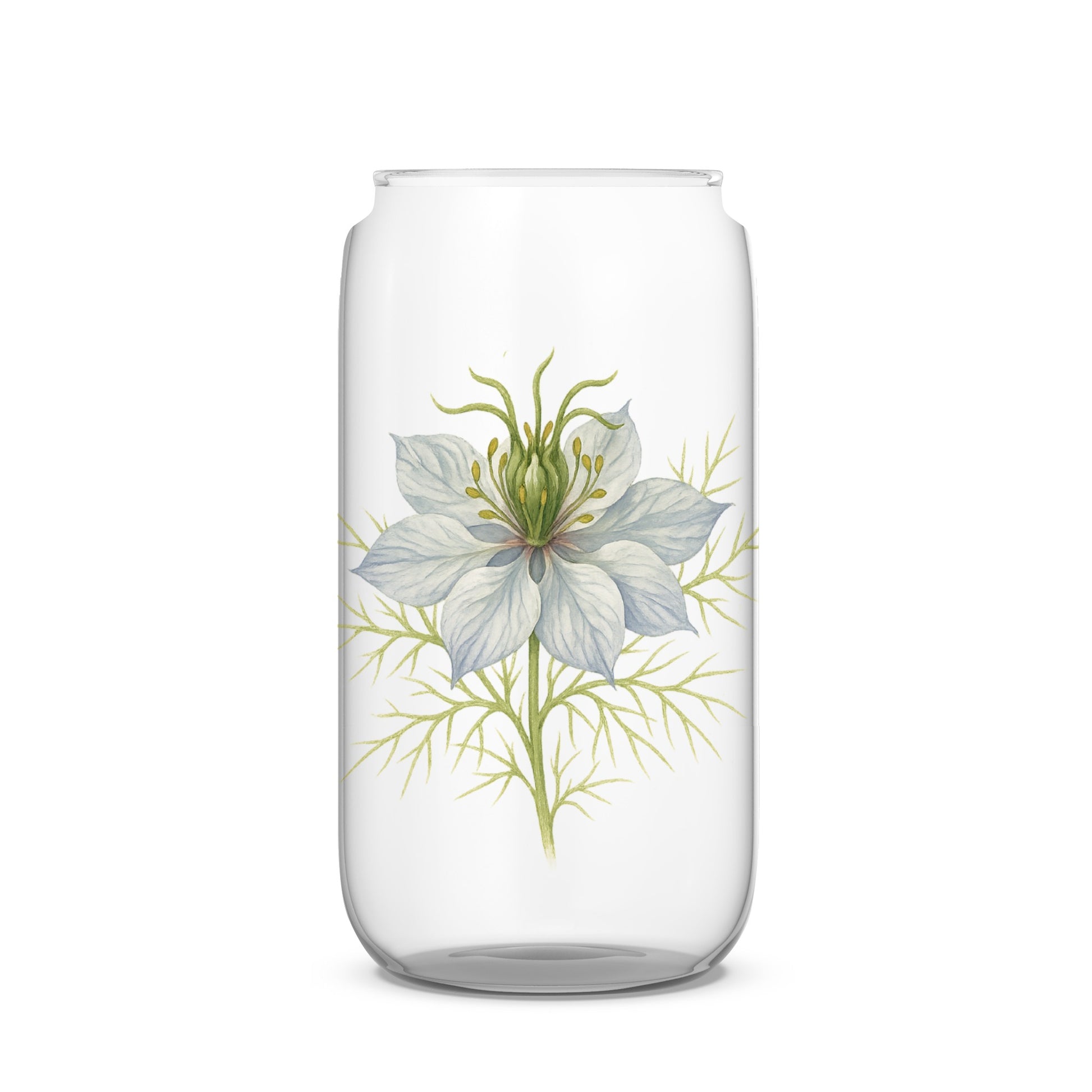 Elegant White Flower Design Clear Vase product type