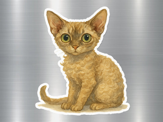 Cute Big-Eyed Kitten Graphic Sticker product type