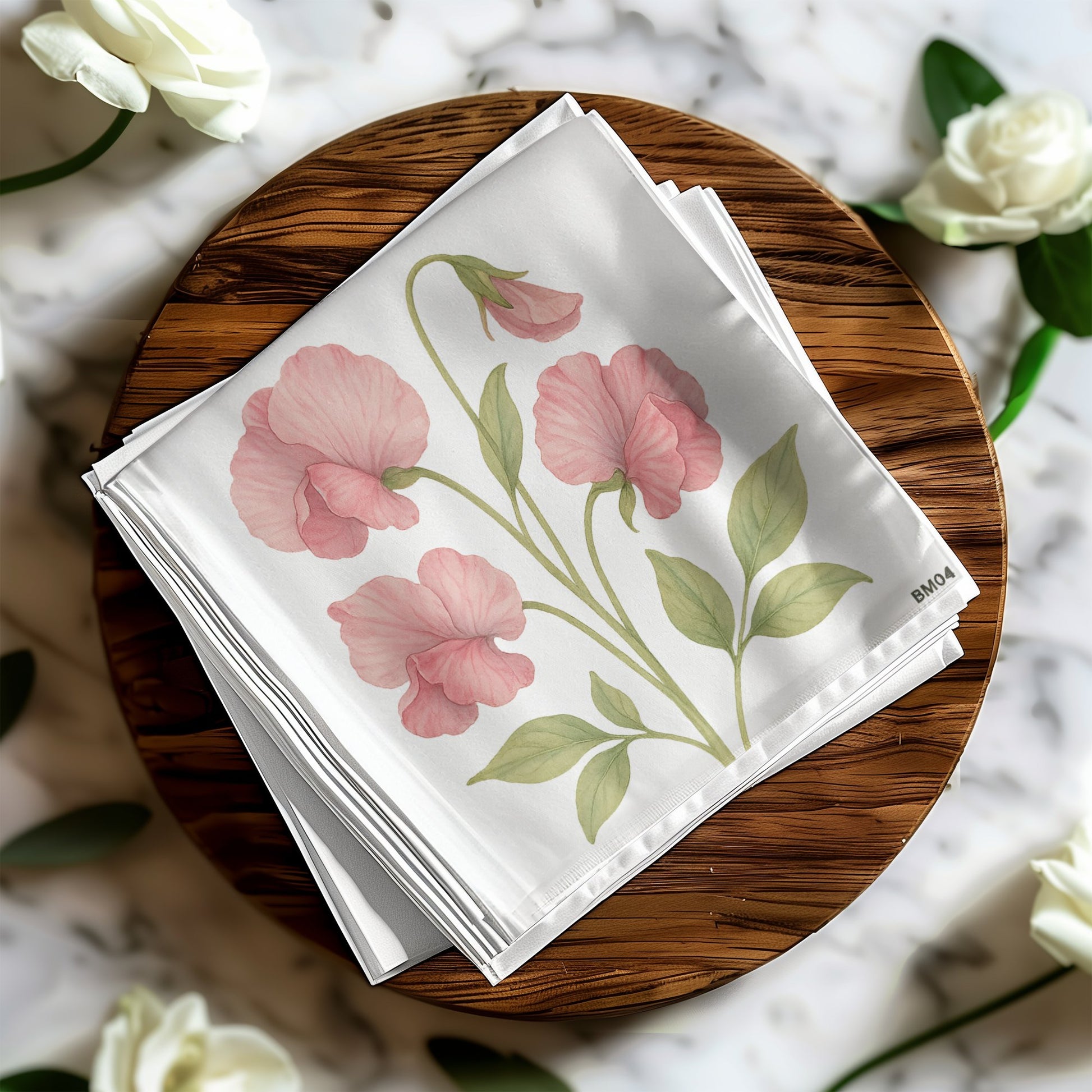 Elegant Floral Design Handkerchief Product
