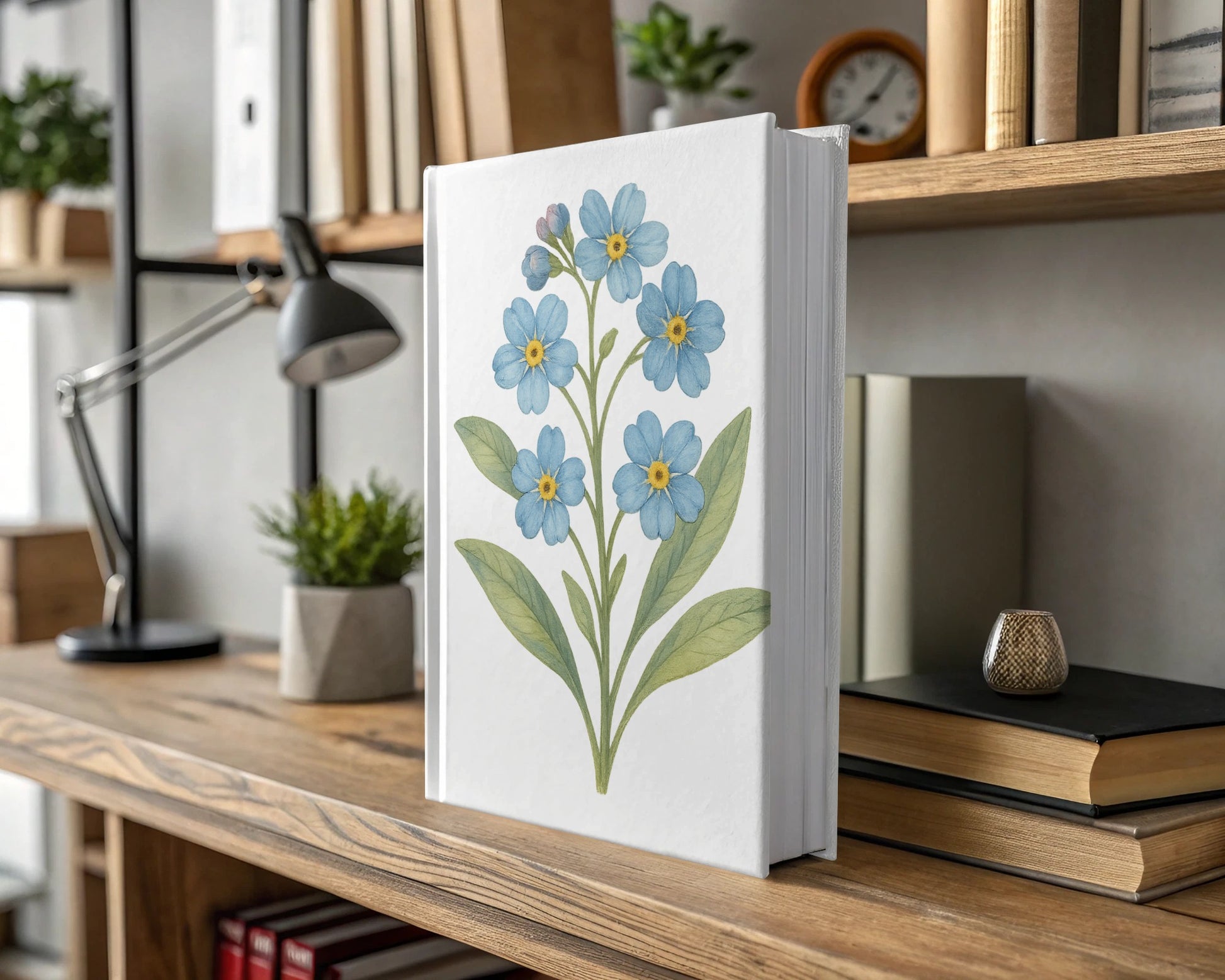Beautiful floral design on white book cover product