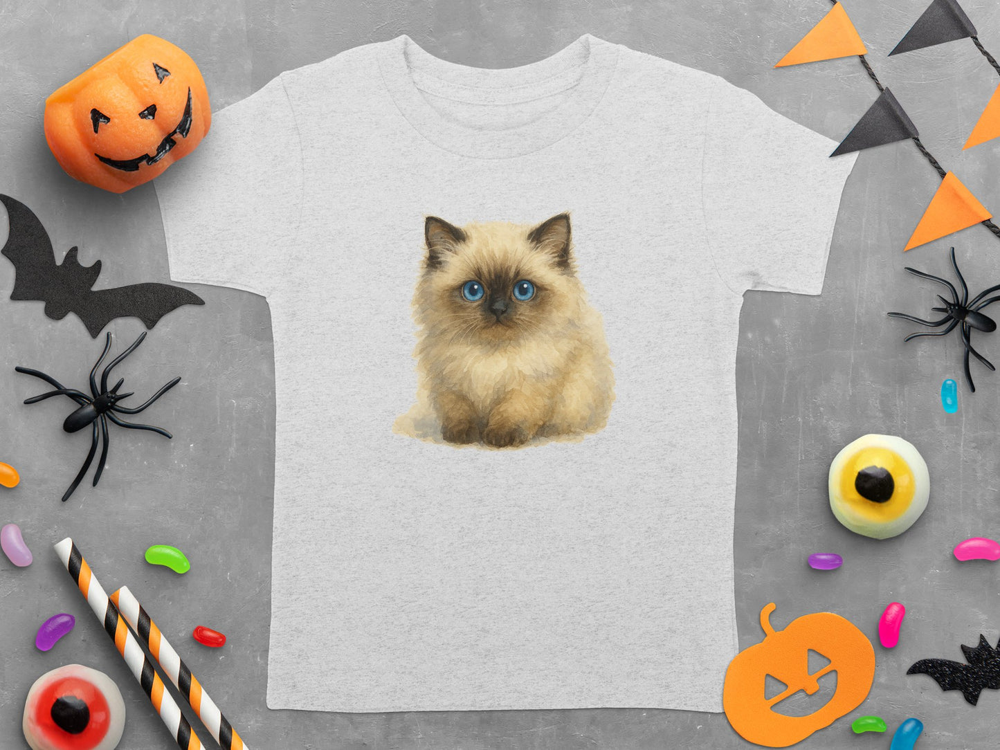 Cute Fluffy Kitten Graphic Printed Shirt Halloween product