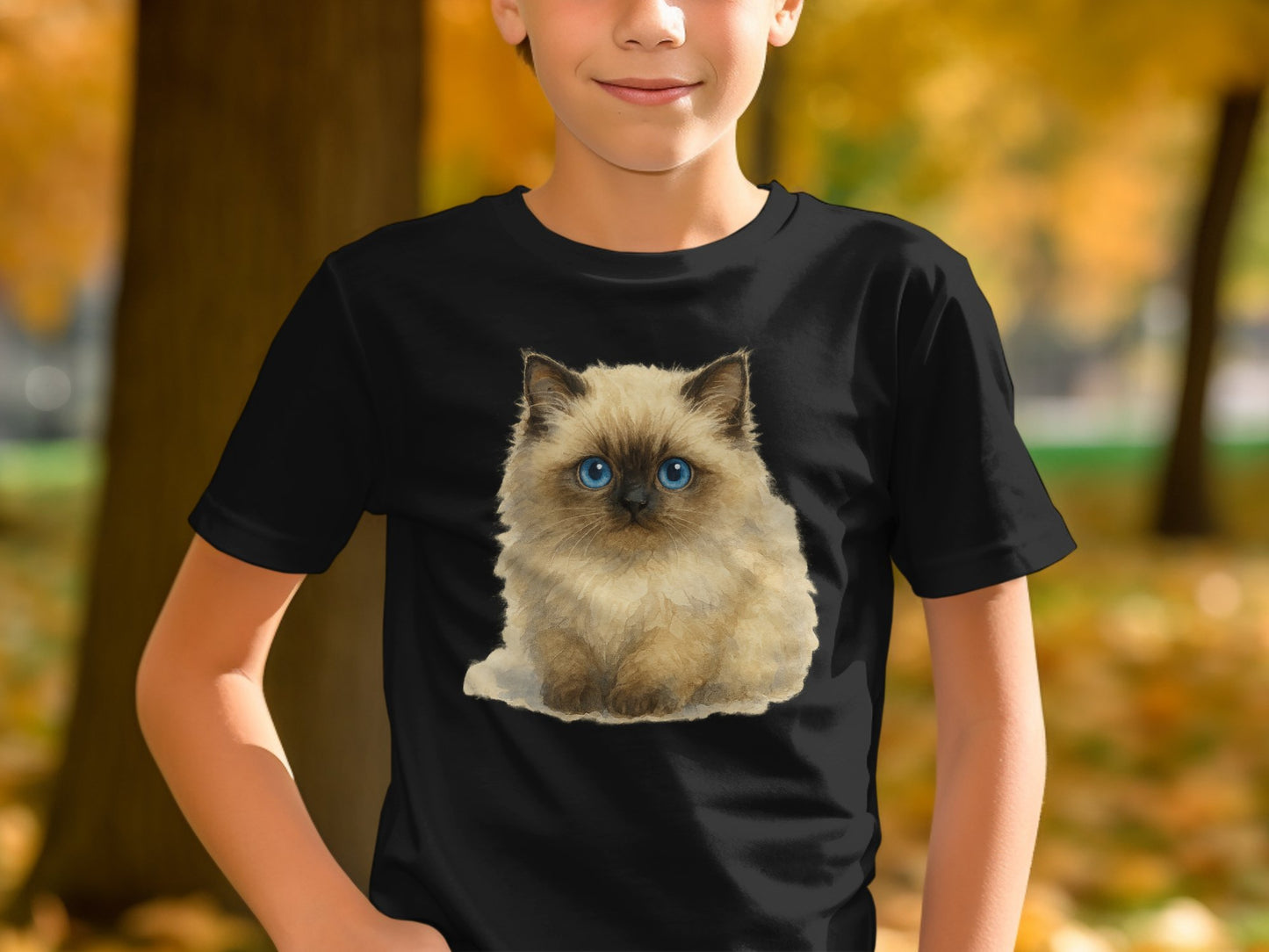 Cute Blue-Eyed Ragdoll Kitten T-Shirt Youth product