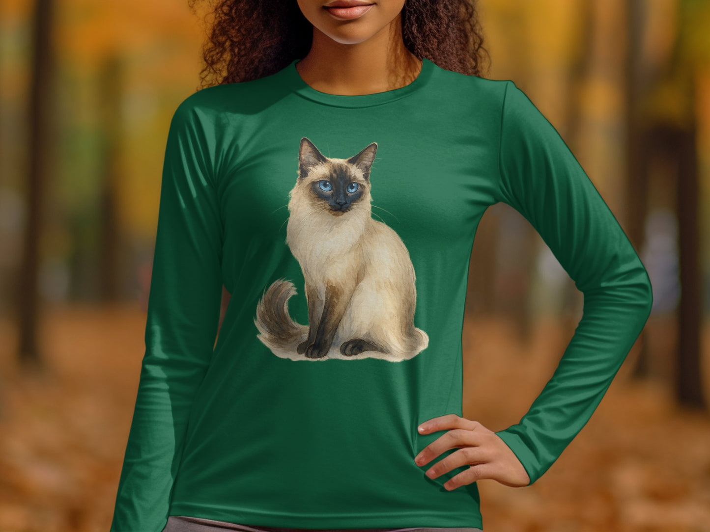 Majestic Siamese Cat Long Sleeve Shirt product type