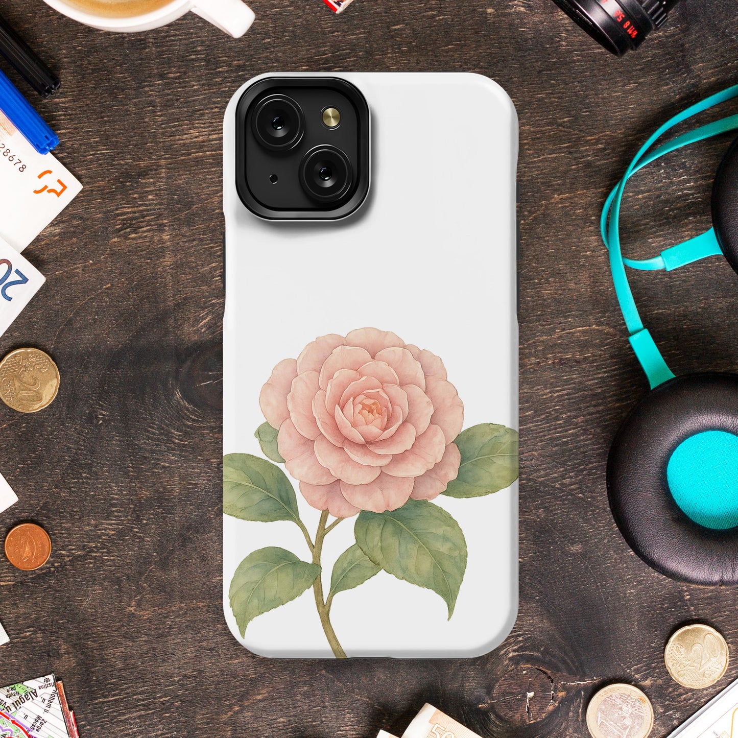 Vintage Floral Print on Slim Protective Phone Case product type
