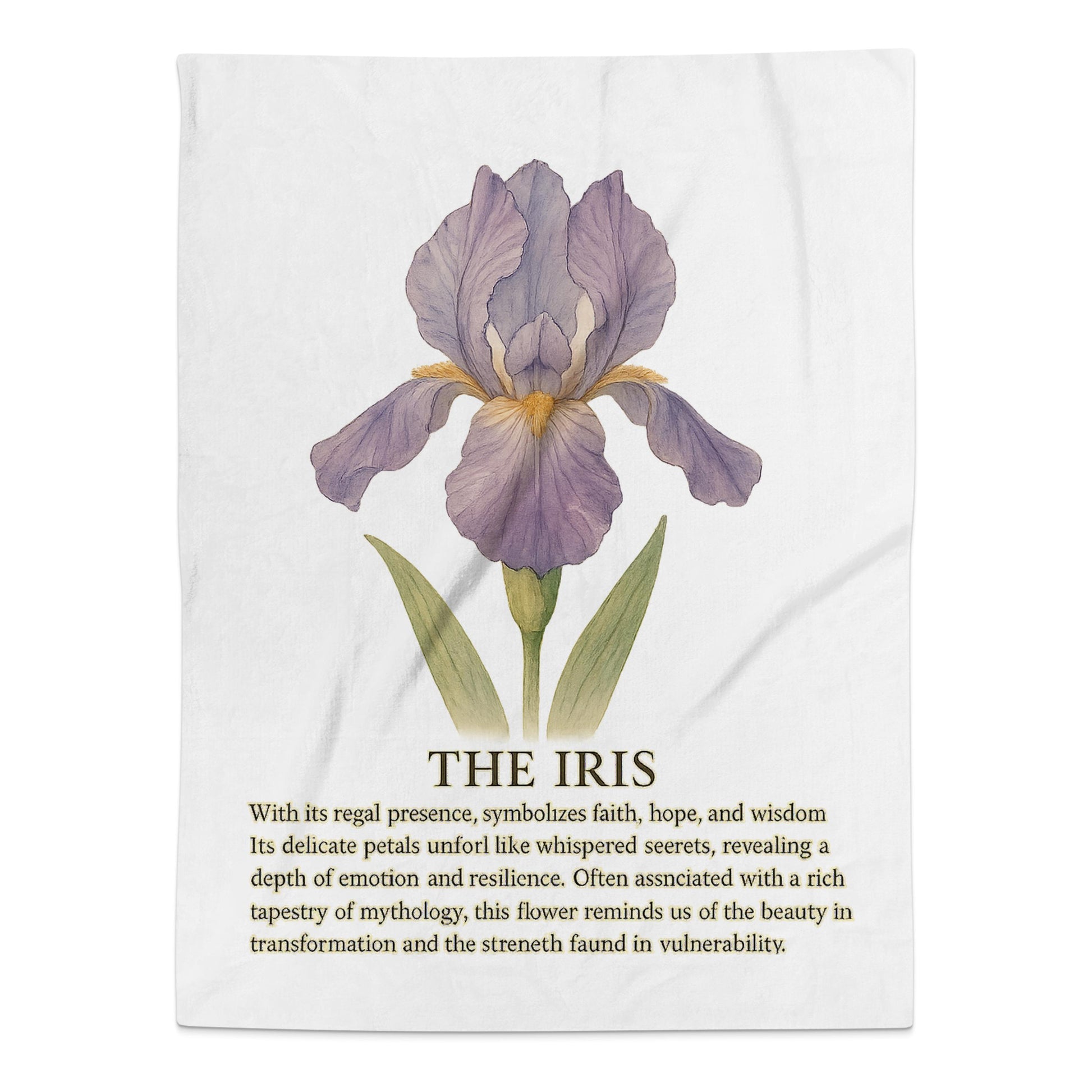 Iris Flower Inspirational Message Style Artistic product