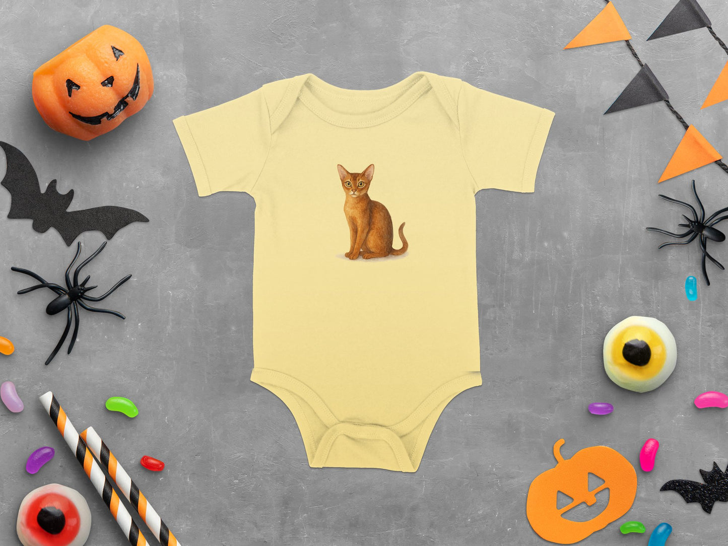 Cute Halloween Cat Printed Baby Onesie product