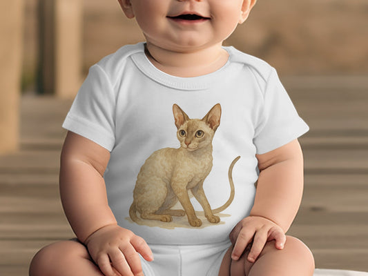 Cute Baby Bodysuit with Cat Printed Design product type