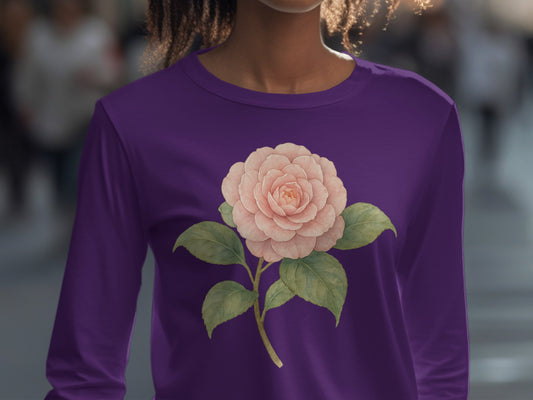Elegant Purple Shirt with Pink Floral Design product type