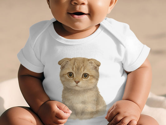 Adorable Kitten Graphic Design on Baby Bodysuit product