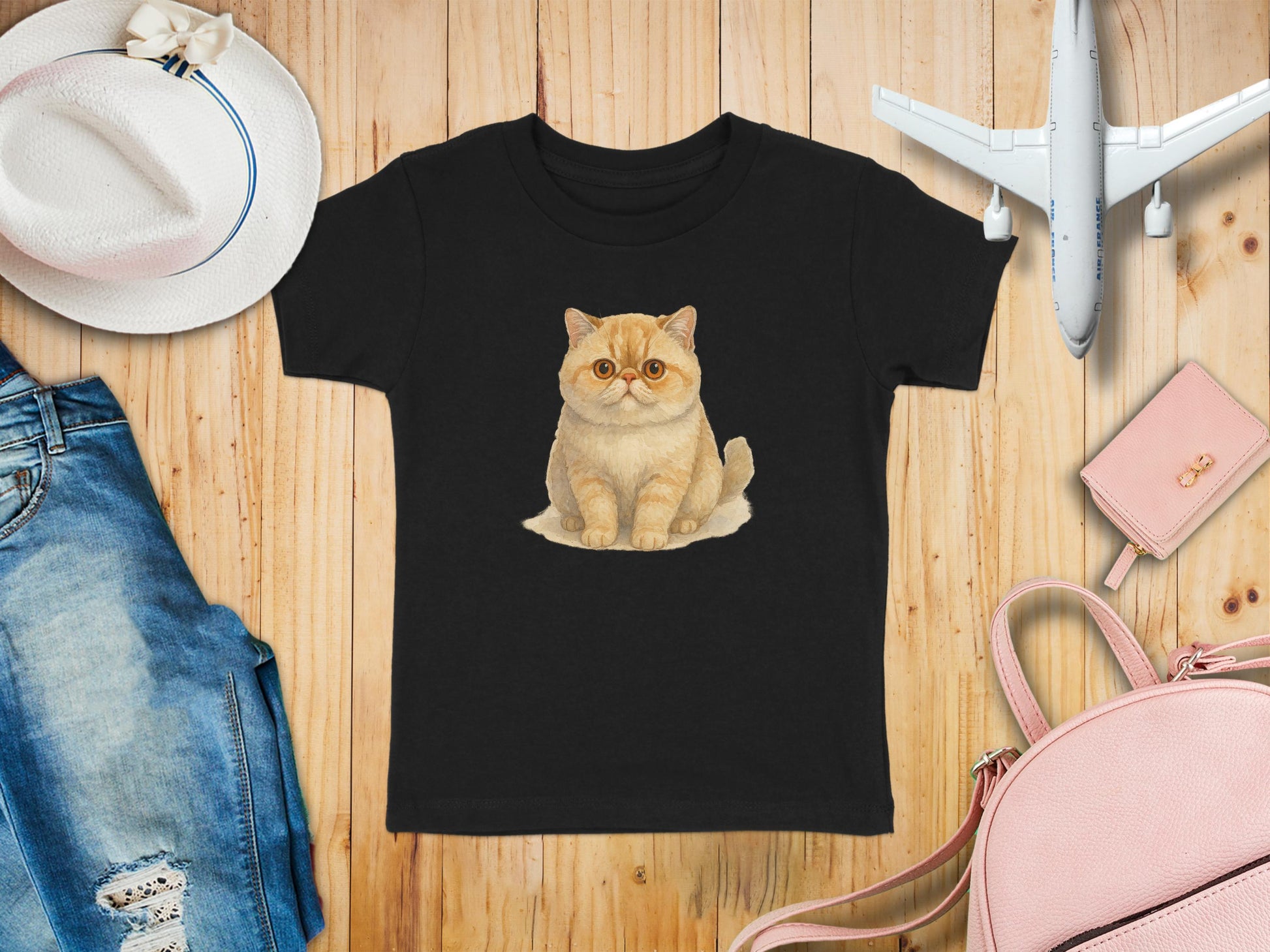 Adorable Cat Print Graphic T-Shirt Casual Wear product type